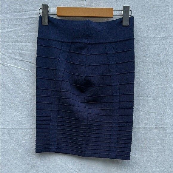 Navy Blue Super Stretchy Pencil Skirt
