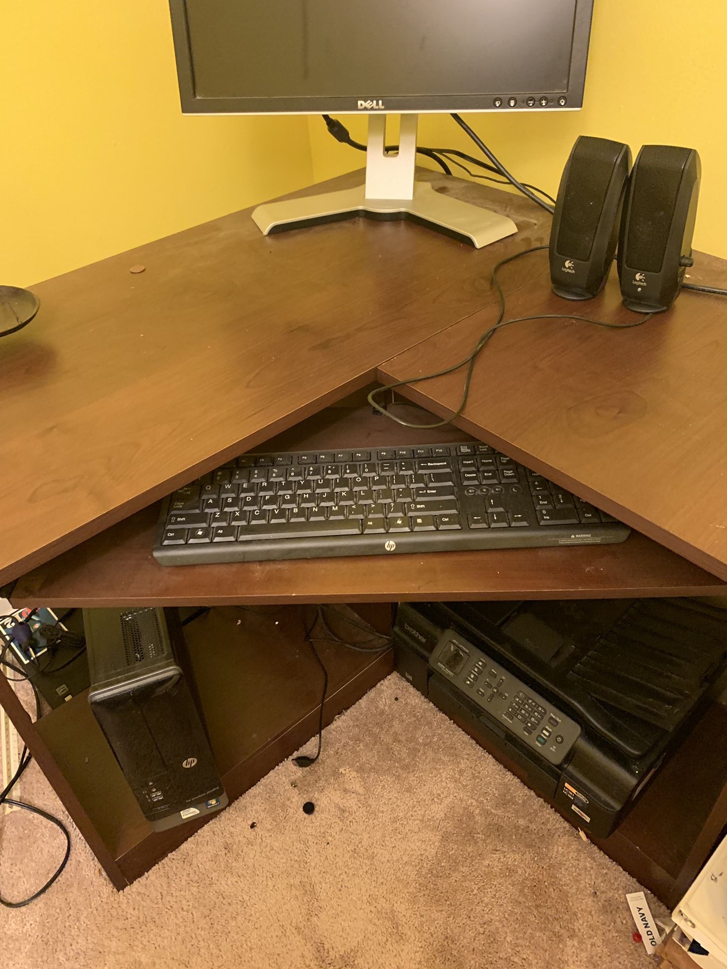 Desktop Computer, Wireless Printer, and Accessories