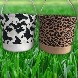 Leopard And Cow Print Easter Baskets 