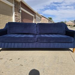 West Elm Paidge Sofa- Ink Blue Performance Velvet- Delivery Available