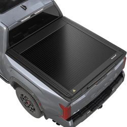 Retractable Hard Tonneau Cover Fits 2022-2026 Toyota Tundra 5.6 Ft Truck Bed Spring-Loaded & Dual T-Slot Design | BY33A |