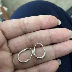 Real Silver Hoop Earrings 