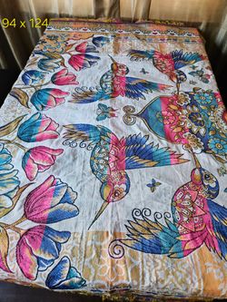 Woven Tapestry Throw Blanket 94x124