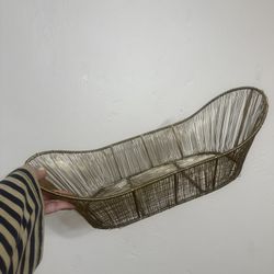 Brass wired decorative storage piece