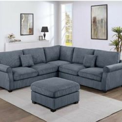4pcs sectional With Ottoman