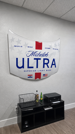 Michelob Ultra NASCAR Hood Wall Art – Man Cave Decor
