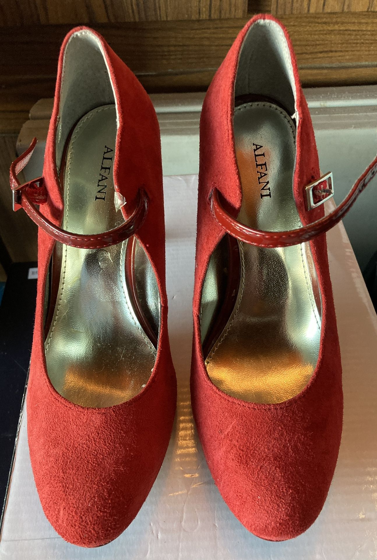 Red Velvet Stiletto Shoes