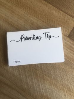 Parenting Tips Cards For Baby Shower
