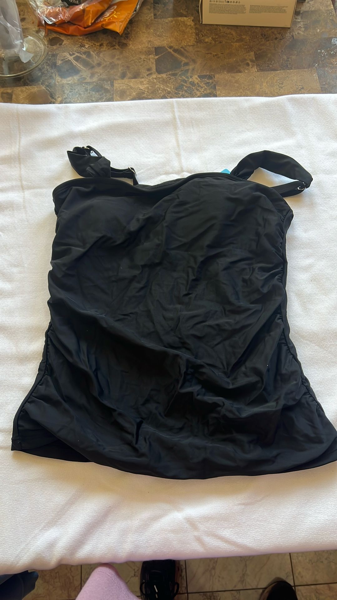 Black bathing suit, top size small