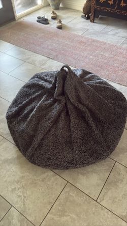 Large gray bean bag