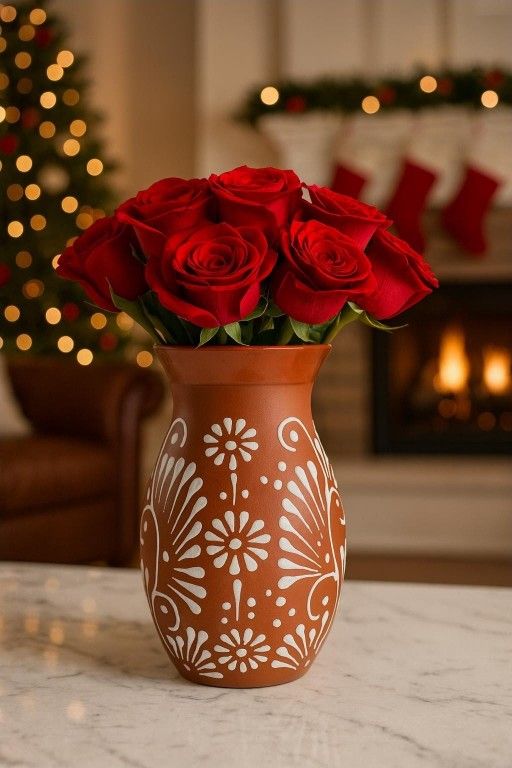 Talavera Flowers Vase 💐 Etsy Casamxartesanalstore