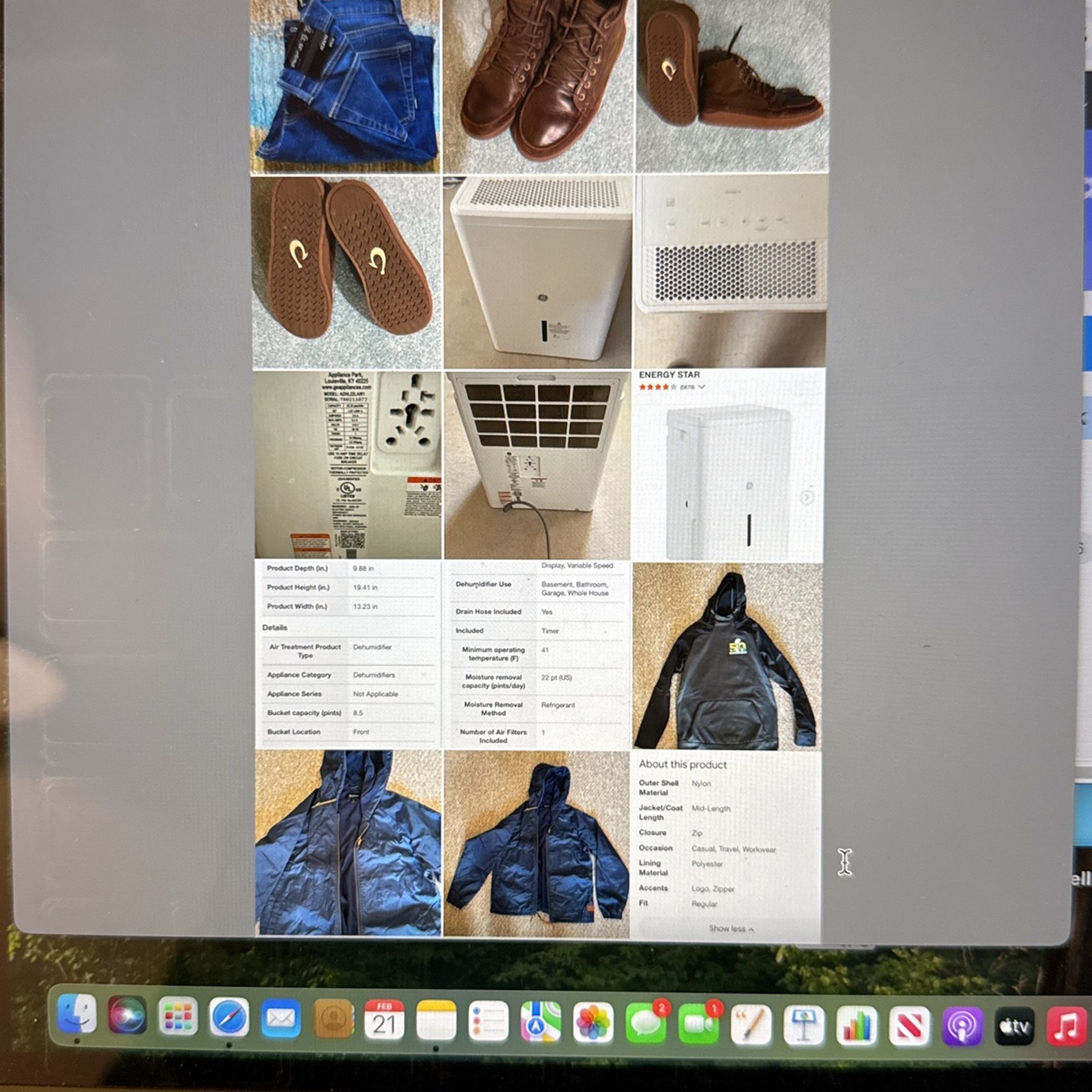 Boots, Jacket, Dehumidifier