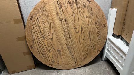 Round table and mission style base 42” round, 32” tall