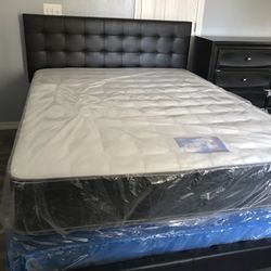 New Queen Size Bed With Mattresses Included!