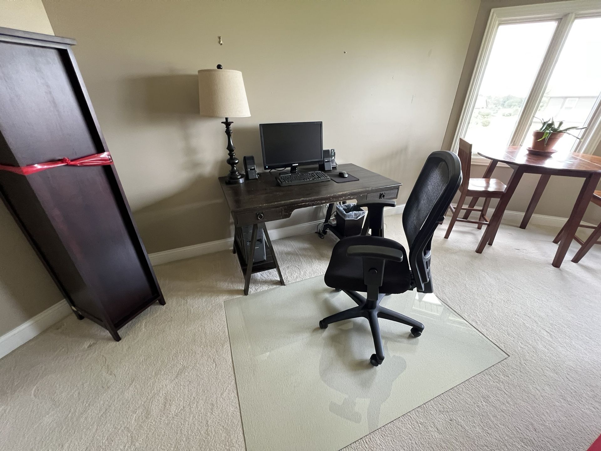 Desk, Chair And Glass Mat