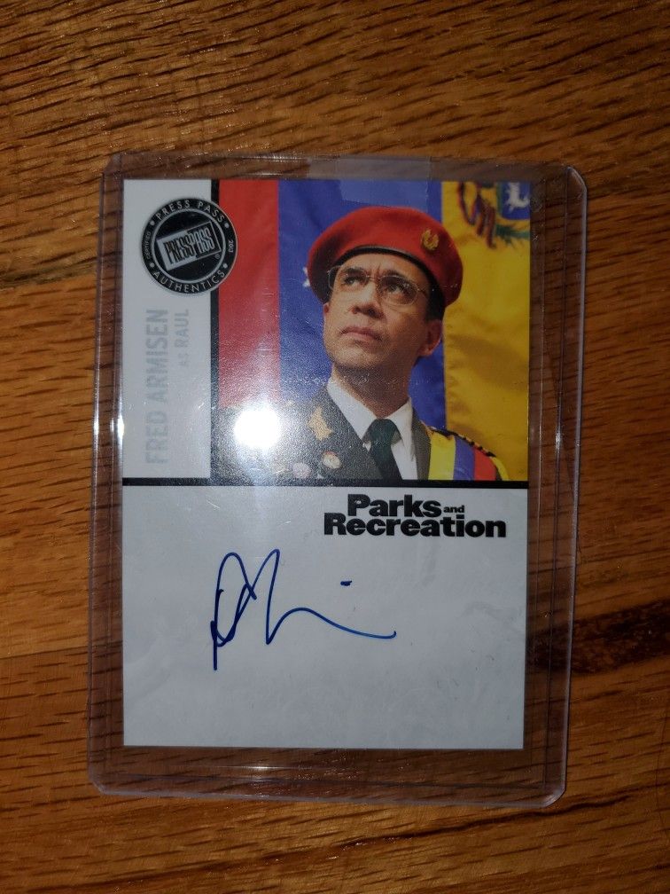 Presspass Parks And Recreation Fred Armisen Actor Autograph
