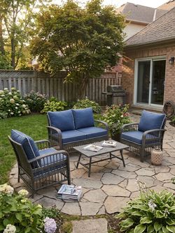 High quality deep seating cushions 4-Piece patio furniture set brand new in the box 🆕