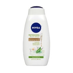 Nivea Refreshing Body Wash With Nourishing Serum / Basil & White Tea / 20 Ounces