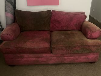 Pink & Brown Custom Sofa