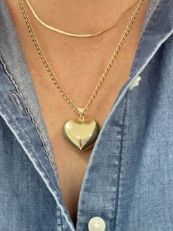 Chain And Heart pendant 10k