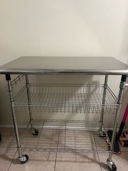 stainless steel commercial kitchen work table