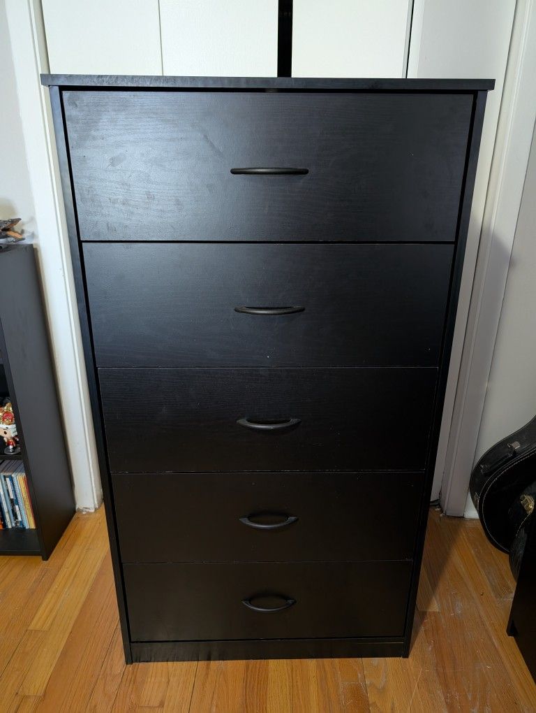 Black 5-Drawer Chest