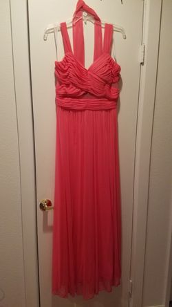 Corral color bridesnmaid dress with (scarf, shaw), or for any occasion dress, like new size L