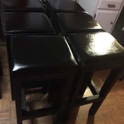30 inch Jet Black Bar Stools with Cushion ....4 For $200