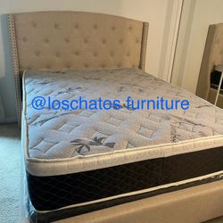 Queen Size Bed Frame With Mattress 