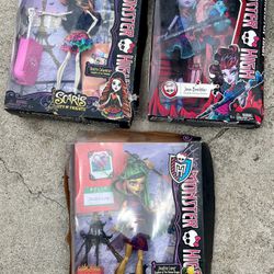Monster High Dolls Rare Lot Of 3
