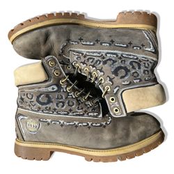 Custom Leopard Print Timberland Boots