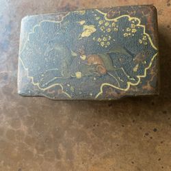 Antique Papier Mache Snuff Box