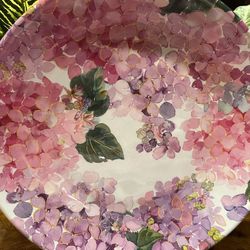 Melamine Hydrangea Dinner Plates