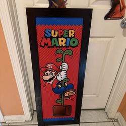 Large Mario Picture Frame 15x39 Size