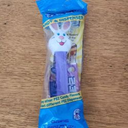 Rabbit Bunny Pez Candy Dispenser Easter Purple White Collectible Toy
