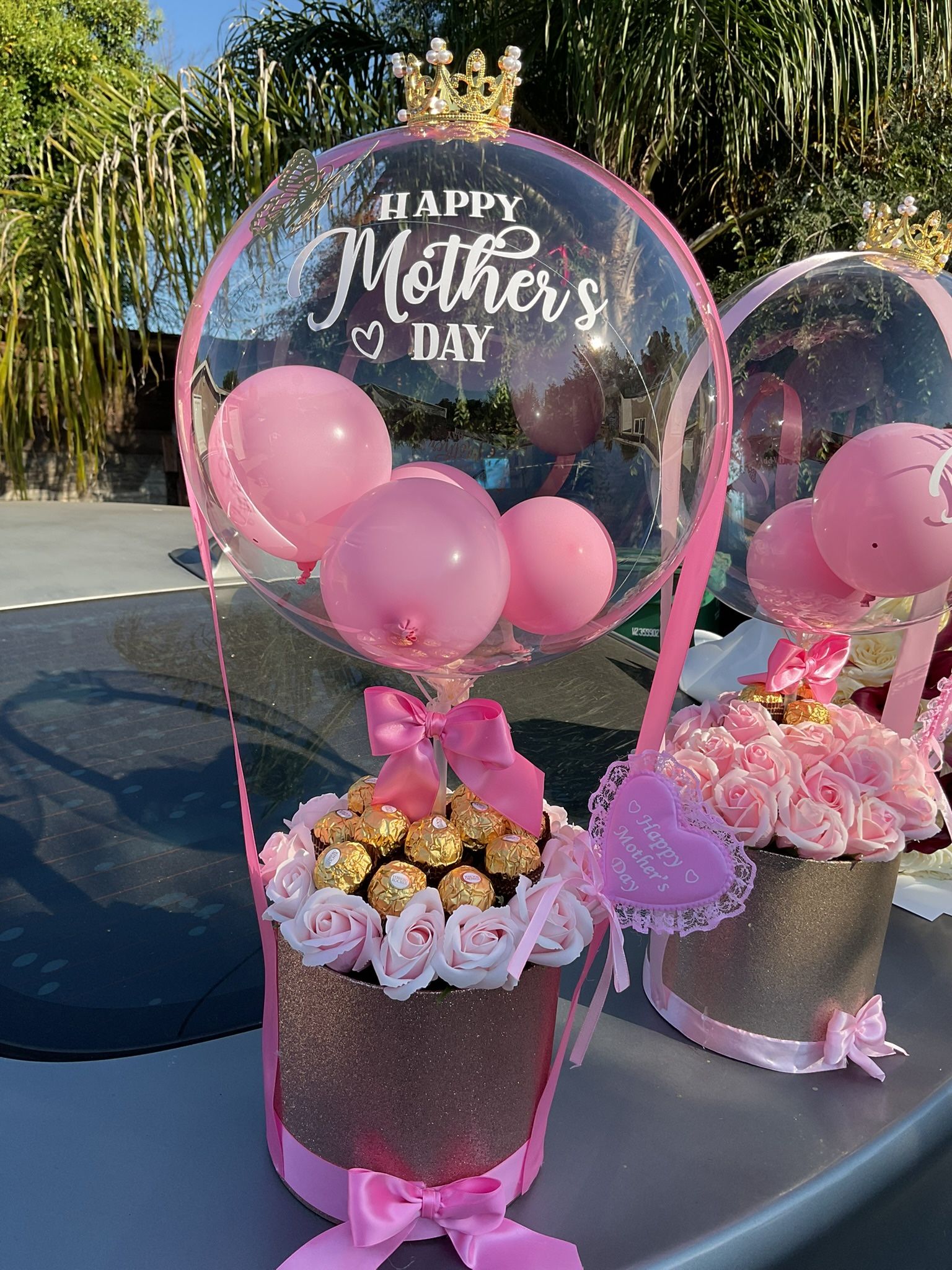 Arrangement Mothersday Artificial Flowers W Choclate