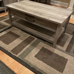 Rustic /Farmhouse Grey Storage Coffee Table. 