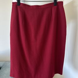Classic Wool Pencil Skirt 