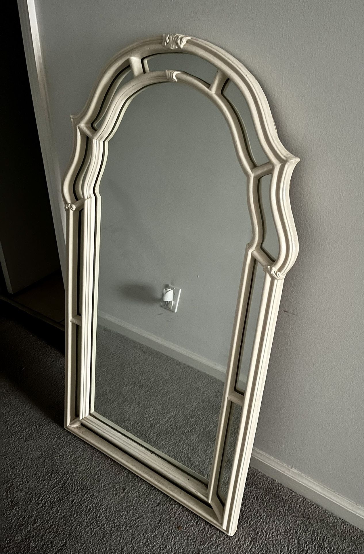 25”x44” Antique Mirror in Heavy Wooden Frame