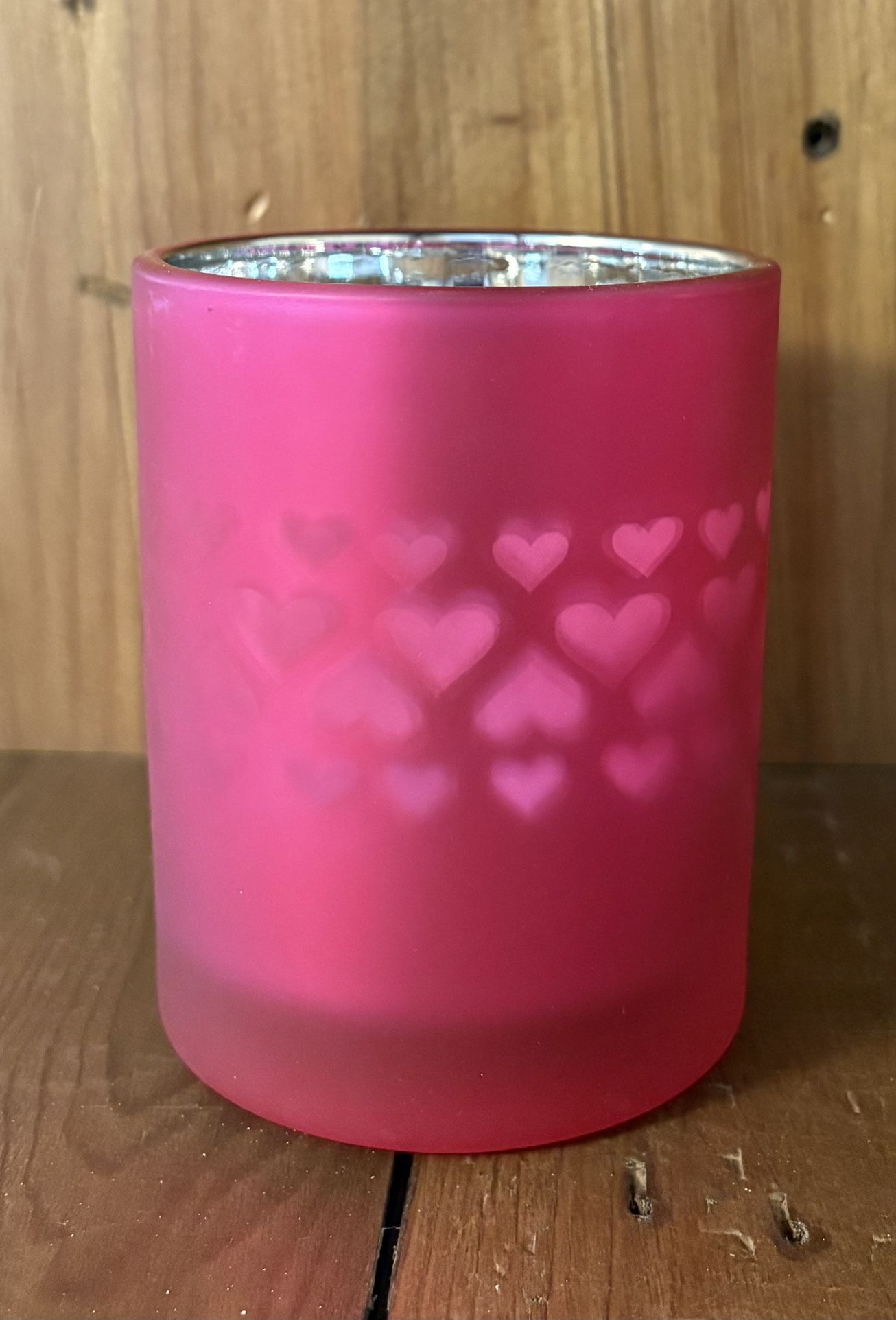 Votive/Tea Lite Glass “Heart” Candle Holder