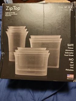 Zip Top Silicone Reusable Bags