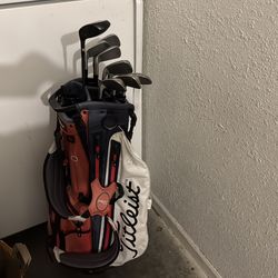 Titleist irons and free bag included