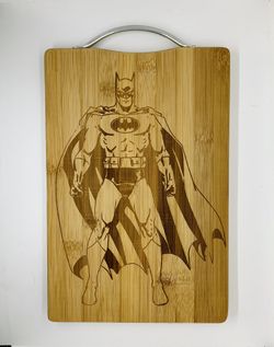 Batman laser engraved bamboo high quality cuttingboard