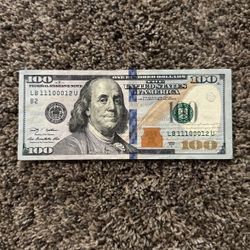 $100 2009A Fancy Serial Number