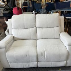 Ashley Marwood Cream Recliner Sofa - Great Condition, Must Sell! 