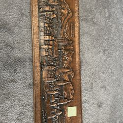 Rare Handcrafted Copper-clad German Cityscape