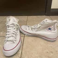 White Converse High Tops