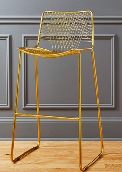 CB2 BRASS COUNTER OR BAR STOOL