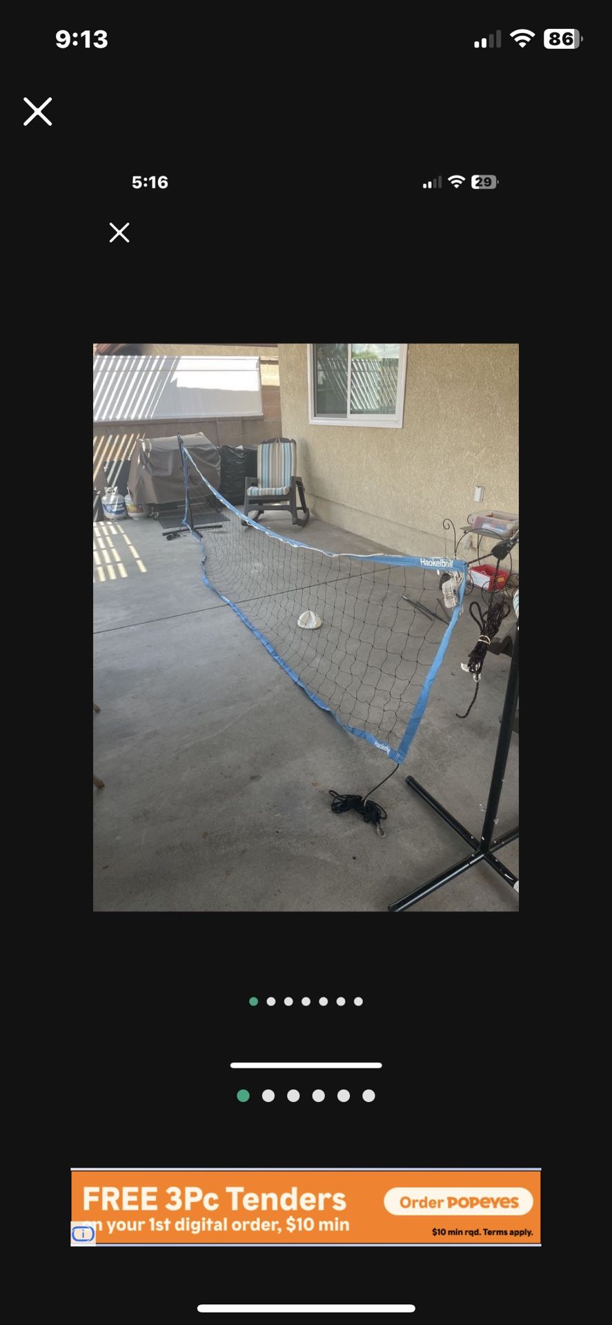 Volleyball Net For Pool.            35 Dollars 