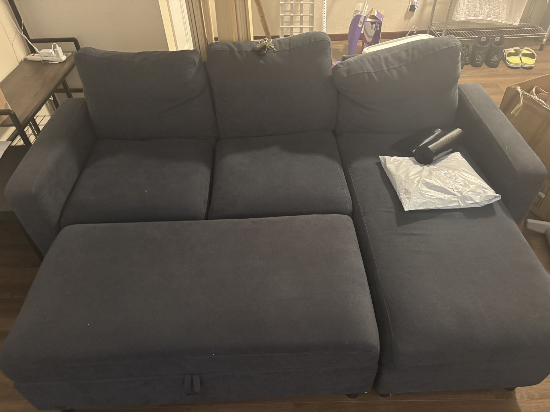 Couch And Entertainment Center